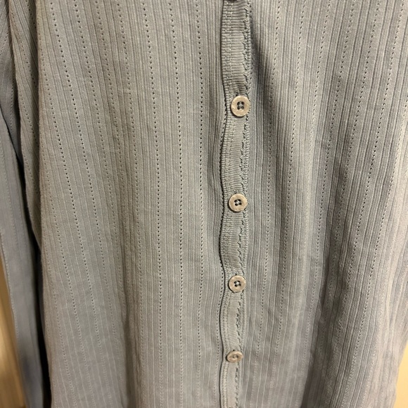 Light blue cotton cardigan from LL Bean, size XL - Picture 2 of 5